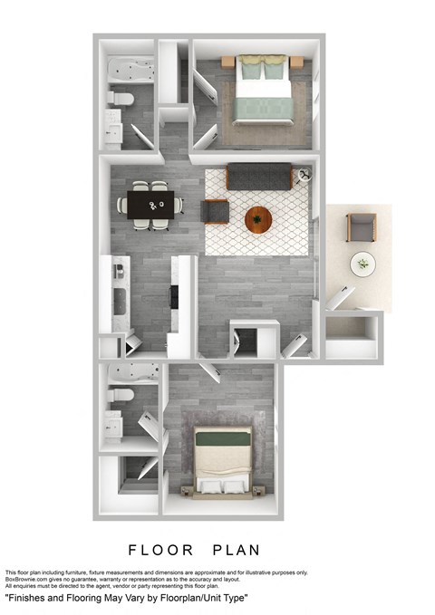 Two Bed Two Bath La Lomita Apartment in Tucson Arizona 2024